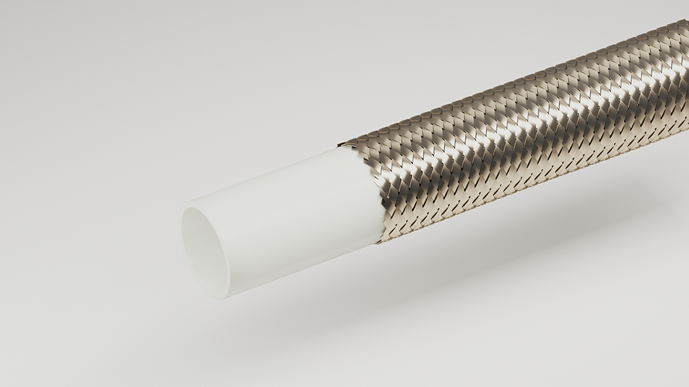 Product picture for RESISTOFLEX® SBT-W, PTFE-Schlauchliner in Naturfarbe, Pressanschlüsse